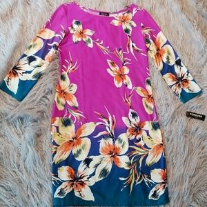 Forever Dresses - floral colorful shift dress slip on Forever Dresses - floral colorful shift dress slip on